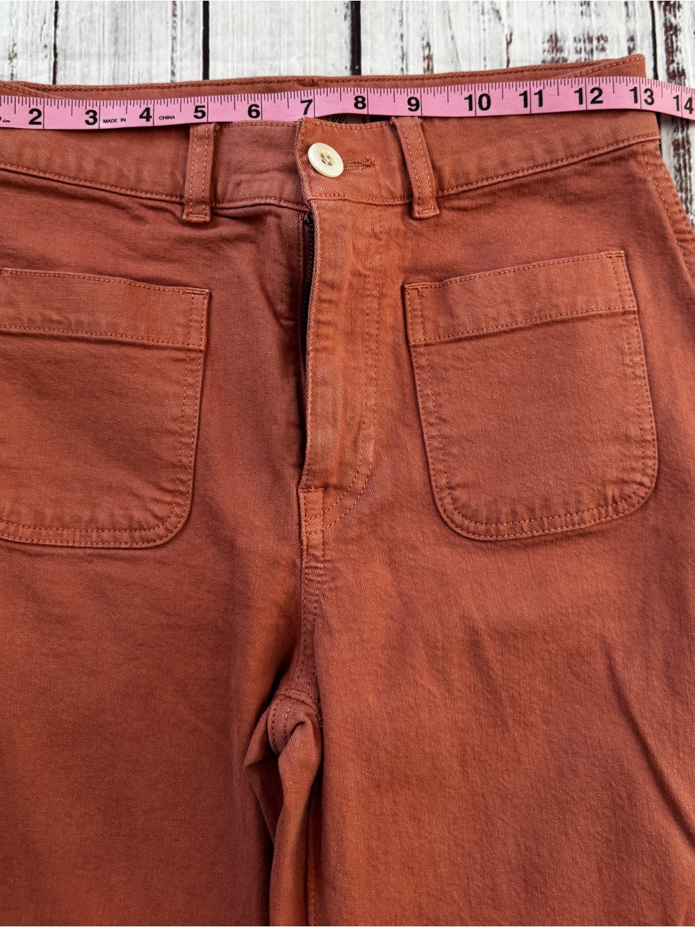 Madewell Emmett 2.0 Wide Leg Crop Pants Clay Terracotta 25P - Picture 5 of 9